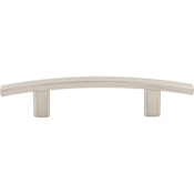Elements Thatcher 3" Center to Center Curved Bar Cabinet Handle / Drawer Pull with Mounting Hardware Satin Nickel