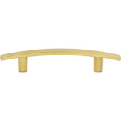 Elements Thatcher 3-3/4" Center to Center Curved Bar Cabinet Handle / Drawer Pull Brushed Gold