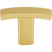 Elements Thatcher 1-1/2" Curved "T" Bar Cabinet Knob / Drawer Knob with Mounting Hardware Brushed Gold