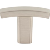 Elements Thatcher 1-1/2" Curved "T" Bar Cabinet Knob / Drawer Knob with Mounting Hardware Satin Nickel