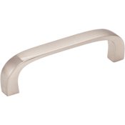 Elements Slade 3" Center to Center Contemporary Curved Corner Cabinet Handle / Drawer Pull Satin Nickel