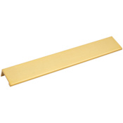 Elements Edgefield 4-1/2" Center to Center Finger Tab Edge Lip Cabinet / Drawer Pull Aluminum Brushed Gold