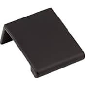 Elements Edgefield 5/8" Center to Center 1-1/4" Long Finger Tab Edge Lip Cabinet / Drawer Pull Matte Black