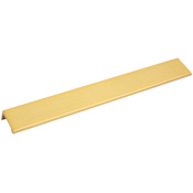 Elements Edgefield 3-9/16" Center to Center 12" Long Finger Tab Edge Lip Cabinet / Drawer Pull Aluminum Brushed Gold