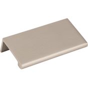 Elements Edgefield 2-3/8" Center to Center 3" Long Finger Tab Edge Lip Cabinet / Drawer Pull Satin Nickel