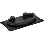 Elements Verona 3 Inch Center to Center Traditional Rustic Drop Bail Drawer Pull with Backplate Matte Black