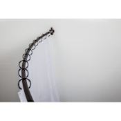 Elements Adjustable 56" - 72" Curved Shower Curtain Rod Brushed Oil Rubbed Bronze