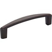 Elements Lindos 3-3/4" Center to Center Traditional Rope Bead Detail Cabinet Handle / Drawer Pull Brushed Oil Rubbed Bronze