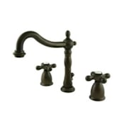 Elements Of Design New Orleans Double Handle Kitchen Faucet with Metal Cross Handles Oil Rubbed Bronze