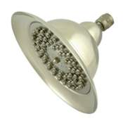 Elements Of Design 6" Brass Bell-Shaped Shower Head with 1/2" IPS Connection from the Vintage Collection Satin Nickel