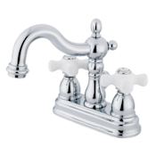 Elements Of Design Heritage Centerset Bathroom Faucet - Free Metal Pop-Up Drain Assembly with purchase Chrome