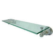 Elements Of Design 20" Wall Mounted Glass Shelf from the New Orleans Collection Chrome