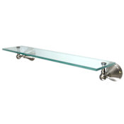 Elements Of Design Wall Mounted Glass Shelf from the Classique Collection Satin Nickel