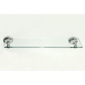 Elements Of Design 20" Wall Mounted Glass Shelf from the New York Collection Chrome