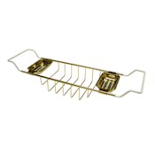Elements Of Design Brass Clawfoot Tub Shelf Adjustable from 26" to 33" from the Vintage Collection Polished Brass (PVD)