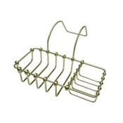 Elements Of Design Soap Basket with Fixed Sponge Holder from the Vintage Collection Satin Nickel