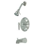 Elements Of Design Single Handle Tub and Shower Trim with Single Function, Tub Spout, and Milano Lever from the Hot Springs Collection Chrome
