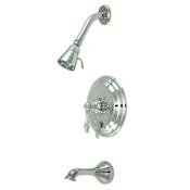 Elements Of Design Single Handle Tub and Shower Trim with Single Function Shower Head, Tub Spout and American Lever from the Hot Springs Collection Chrome