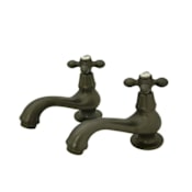 Elements Of Design Double Handle Basin Faucet with American Cross Handles from the St. Louis Collection Oil Rubbed Bronze