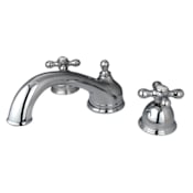 Elements Of Design Double Handle Deck Mounted Roman Tub Filler with American Cross Handles from the Chicago Collection Chrome