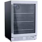 Elica 24 Inch Wide 120 Can Capacity Beverage Cooler Stainless Steel