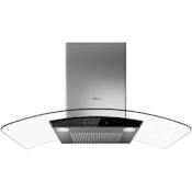 Elica Como Series 600 CFM 30 Inch Wide Wall Mounted Range Hood with CFM Reduction System Stainless Steel / Black Glass