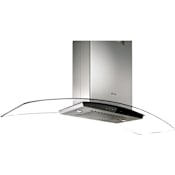 Elica Cingoli Series 600 CFM 42 Inch Wide Island Range Hood Stainless Steel / Black Glass