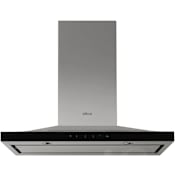 Elica Lugano Series 600 CFM 30 Inch Wide Wall Mounted Range Hood Stainless Steel / Black Glass