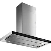 Elica Salice Series 600 CFM 42 Inch Wide Island Range Hood Stainless Steel / Black Glass