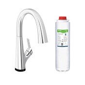 Elkay Single Hole 2-in-1 Kitchen Faucet with Filtered Drinking Water Chrome
