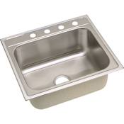 Elkay Dayton 25" Drop In Single Basin Stainless Steel Kitchen Sink 1 Faucet Hole