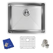 Elkay Crosstown 22-1/2" Undermount Single Basin Stainless Steel Kitchen Sink with Basin Rack and Basket Strainer Stainless Steel