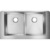 Elkay Crosstown 35-7/8" Farmhouse Double Basin Stainless Steel Kitchen Sink Stainless Steel