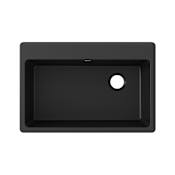 Elkay Quartz Classic 33" Drop In Single Basin Quartz Composite Kitchen Sink Black
