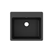 Elkay Quartz Classic 25" Drop In Single Basin Quartz Composite Kitchen Sink Black