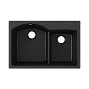 Elkay Quartz Classic 33" Drop In Double Basin Quartz Composite Kitchen Sink Black
