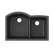 Elkay Quartz Classic 33" Undermount Double Basin Quartz Composite Kitchen Sink Black