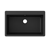 Elkay Quartz Classic 33" Drop In Single Basin Quartz Composite Kitchen Sink Black