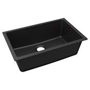 Elkay Quartz Classic 29-1/2" Undermount Single Basin Quartz Composite Kitchen Sink Black