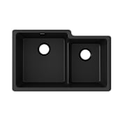 Elkay Quartz Classic 33" Undermount Double Basin Quartz Composite Kitchen Sink Black
