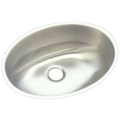 Elkay Asana 18" Oval Stainless Undermount Bathroom Sink with Overflow Stainless Steel