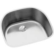 Elkay Lustertone 23-5/8" Undermount Single Basin Stainless Steel Kitchen Sink with Basket Strainer Stainless Steel