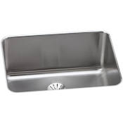Elkay Lustertone 25-1/2" Undermount Single Basin Stainless Steel Kitchen Sink with Basket Strainer Stainless Steel