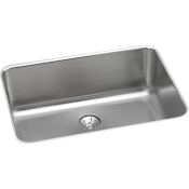 Elkay Lustertone 26-1/2" Undermount Single Basin Stainless Steel Kitchen Sink with Basket Strainer Stainless Steel