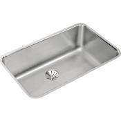 Elkay Lustertone 30-1/2" Undermount Single Basin Stainless Steel Kitchen Sink with Basket Strainer Stainless Steel