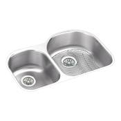 Elkay Harmony 31-1/4" Double Basin Stainless Steel Kitchen Sink for Undermount Installations with 40/60 Split - Basin Rack and Drain Assembly Included Stainless Steel