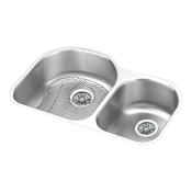 Elkay Harmony 31-1/4" Double Basin Stainless Steel Kitchen Sink for Undermount Installations with 60/40 Split - Basin Rack and Drain Assembly Included Stainless Steel
