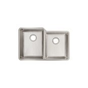Elkay Lustertone Iconix 31-1/4" Undermount Double Basin Stainless Steel Kitchen Sink with Right Small Basin Stainless Steel