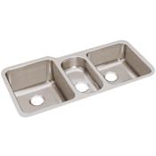 Elkay Lustertone 40" Undermount Triple Basin Stainless Steel Kitchen Sink Stainless Steel