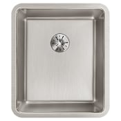 Elkay Lustertone Iconix 16" Undermount Single Basin Stainless Steel Kitchen Sink with Perfect Drain Stainless Steel